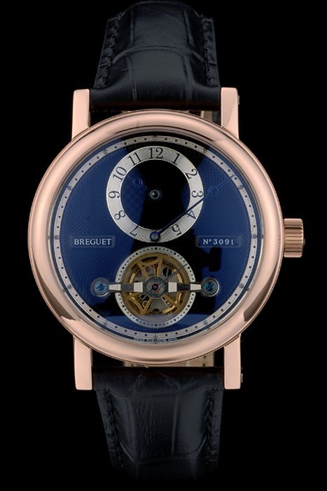 Breguet Classique Complications Rose Gold Case Black Leather Strap